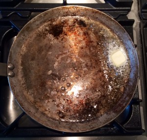 Melt a little butter in pan